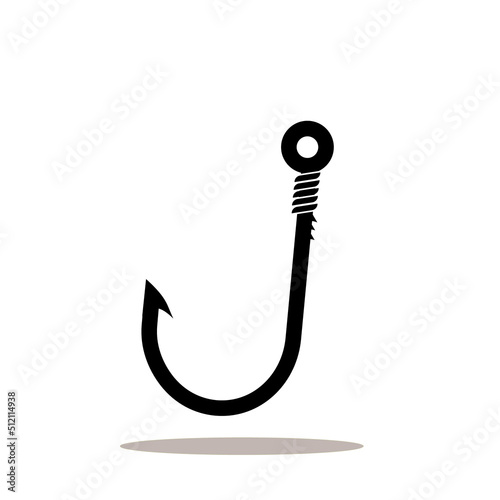 illustration of fishing hook vector icon