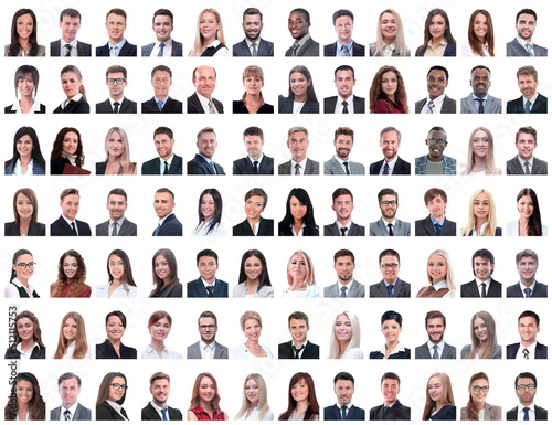 portraits of successful employees isolated on a white © ASDF