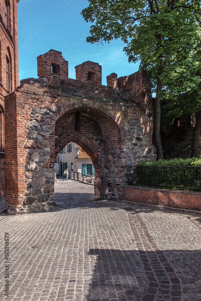 The ruins of the Teutonic castle in Torun, the oldest Teutonic structure of this type, erected on the right bank of the Vistula River
