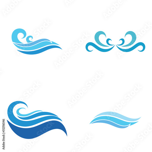 Fototapeta Naklejka Na Ścianę i Meble -  water wave,wave beach vector illustration design logo template
