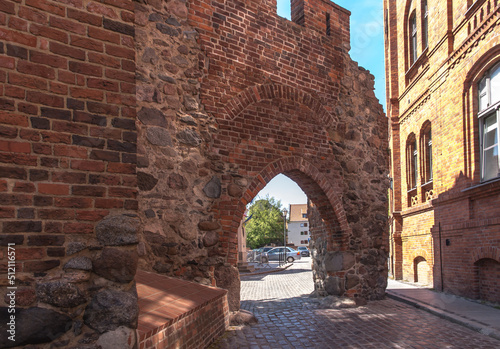 The ruins of the Teutonic castle in Torun  the oldest Teutonic structure of this type  erected on the right bank of the Vistula River