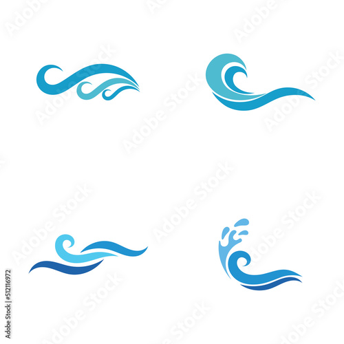 Fototapeta Naklejka Na Ścianę i Meble -  water wave,wave beach vector illustration design logo template