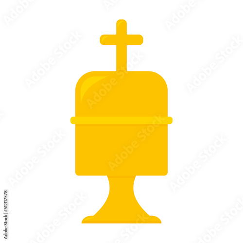 Holy oil container, Anointing of the Sick sacrament symbol- vector illustration