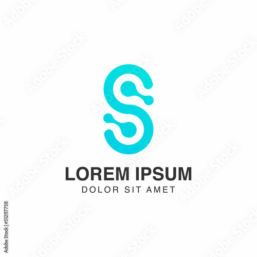 Letter S vector logo design. Molecule icon concept. Modern logo for brand identity. Creative symbol element or template