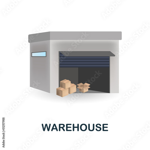 Warehouse 3d icon Simple element from buildings collection. Creative Warehouse icon for web design, templates, infographics and more