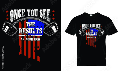 Gym t shirt. Vector typography gym t shirt design for fitness lovers...

