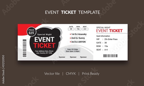 Event Ticket Vector Template 70