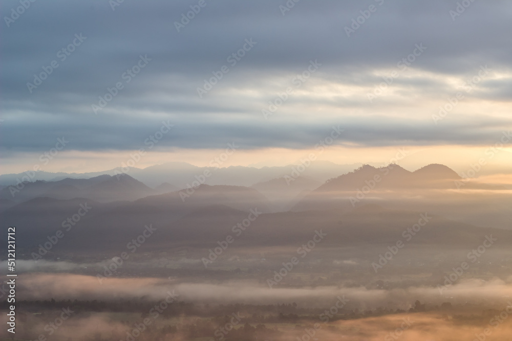 Breathtaking Views in the morning at Yun Lai viewpoint,Pai,Mae Hong Son,Northern Thailand.