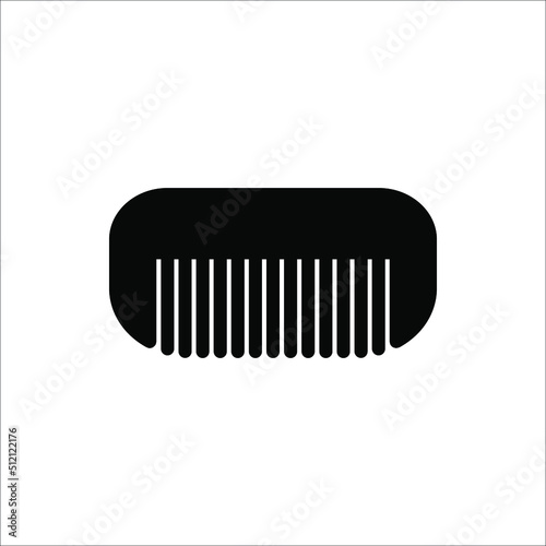Comb , Barber comb, black plastic comb vector illustration