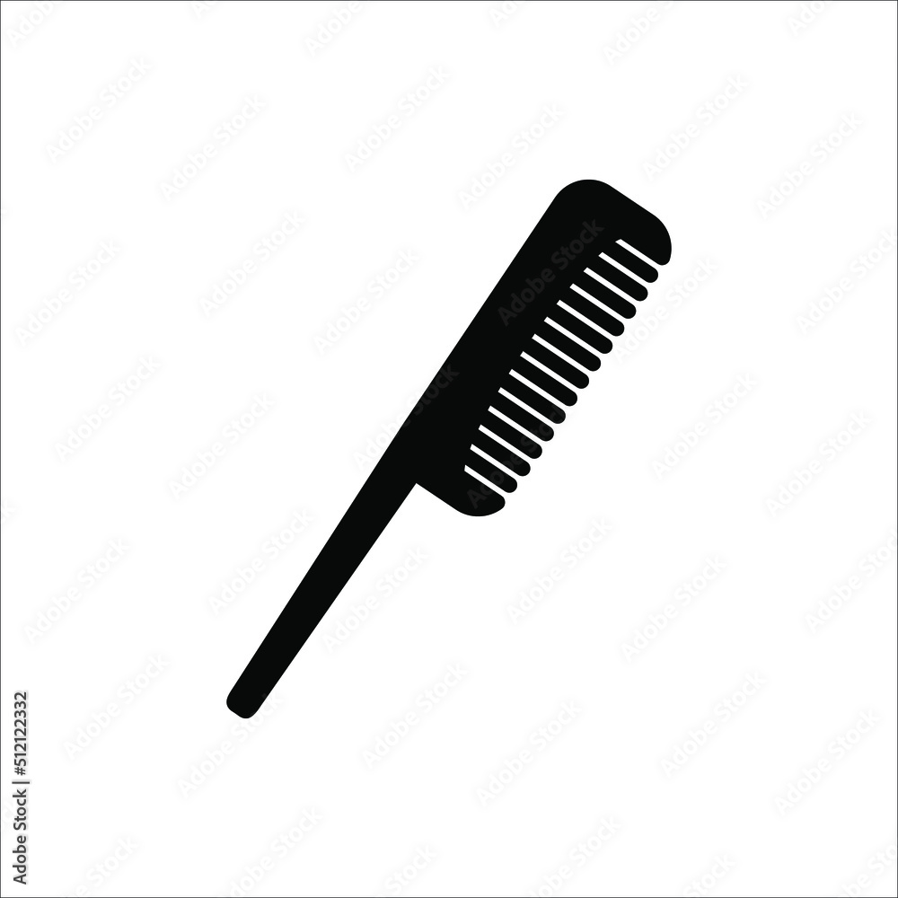 Comb , Barber comb, black plastic comb vector illustration Comb , Barber comb, black plastic comb vector illustration