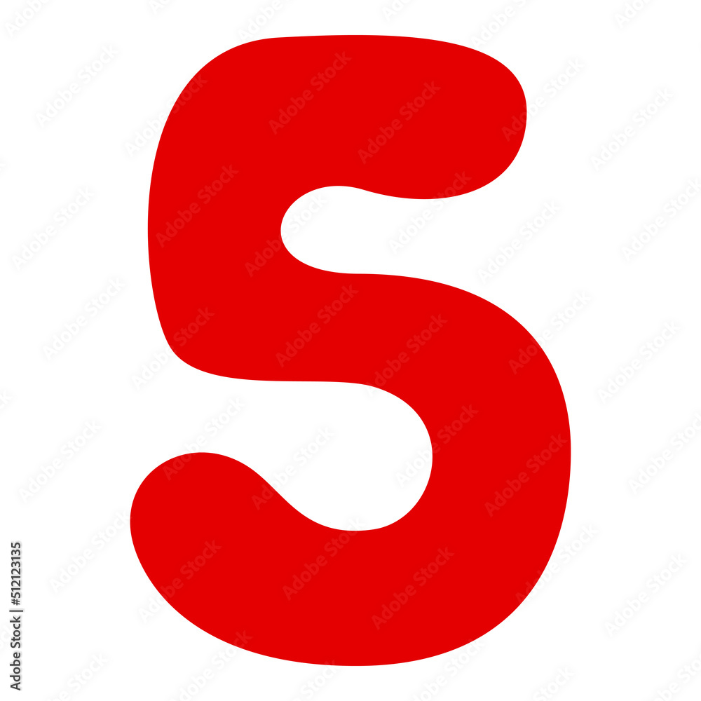 5, cartoon Arabic numerals. The ten digits of the Arabic numerals from 0 to 9, font Hand drawn. Decorative numbers for children's magazines. Vector illustration isolated on white background. 5, cartoon Arabic numerals. The ten digits of the Arabic numerals from 0 to 9, font Hand drawn. Decorative numbers for children's magazines. Vector illustration isolated on white background.