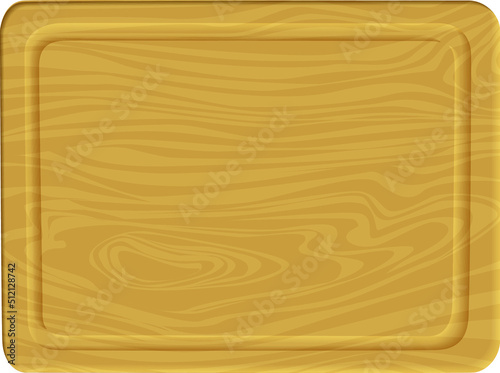 wooden cutting board with light wood texture. It is applicable as a separate object for the background and for combination with any objects .  on a white background eps10 vector illustration