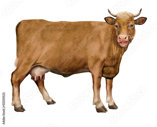 Obraz na plátně vache à lait, rigolote, qui rit, ferme, animal, blanc, bétail, mollet, taureau,