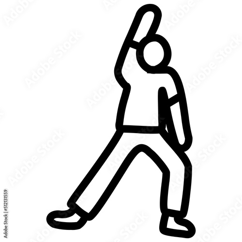 handdrawn aerobics icon