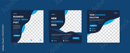 Social media post template for business promotion