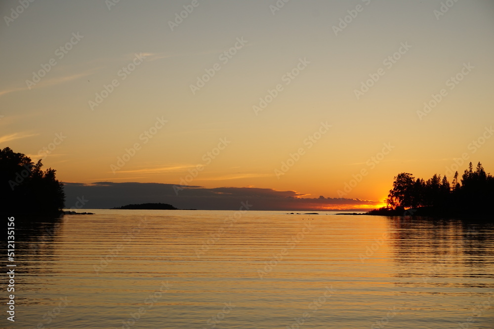 A beautiful sunset in Ruotsalo, Finland