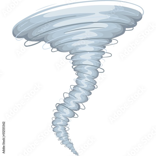 Tornano, Hurricane icon. Cartoon destructive tornado, whirlwind or climate threat vector illustration.