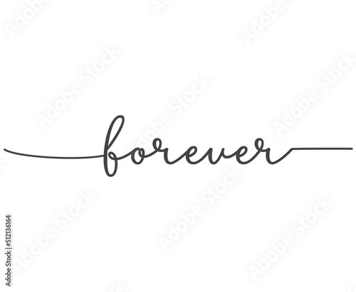Forever, Wall print art, Forever sign, Inspirational quote, Modern Art Poster, Minimalist Print, Home wall decor, cute text on white background, nice card, modern banner, vector illustration