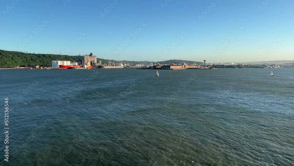 Ships and sailing yachts in the harbor of Durban Ships and sailing yachts in the harbor of Durban