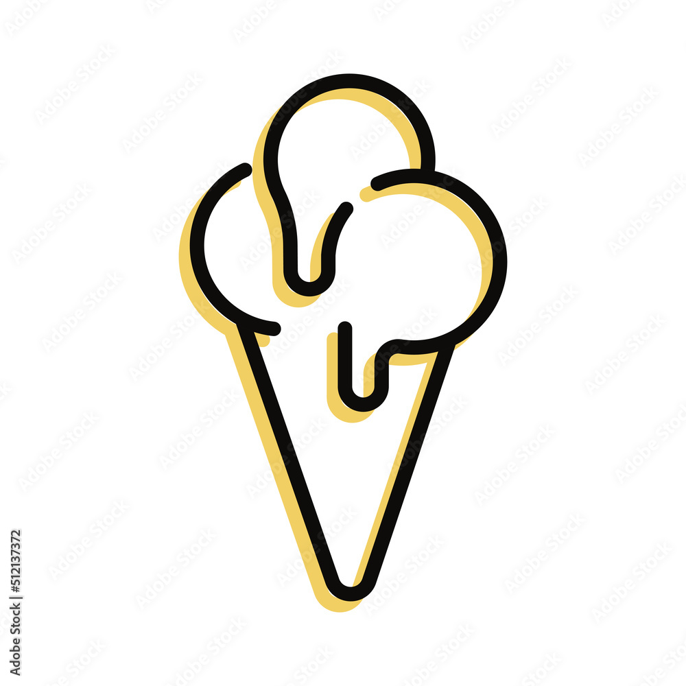 Eis in der Waffel Symbol Eis in der Waffel Symbol