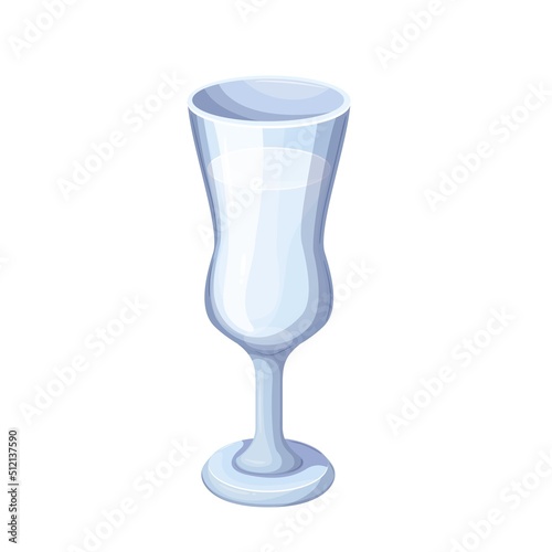 Gin in glass, distilled strong alcohol drink from bar menu vector illustration. Cartoon alcoholic ingredient for gin and tonic highball cocktail, isolated aperitif beverage for party