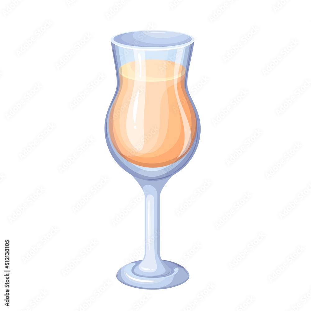 Glass with liquor, strong alcohol drink for tasting in bar vector illustration. Cartoon with premium liqueur beverage, isolated goblet with strong alcoholic liquid Glass with liquor, strong alcohol drink for tasting in bar vector illustration. Cartoon with premium liqueur beverage, isolated goblet with strong alcoholic liquid
