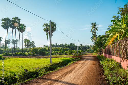 landscape with river countryside photo