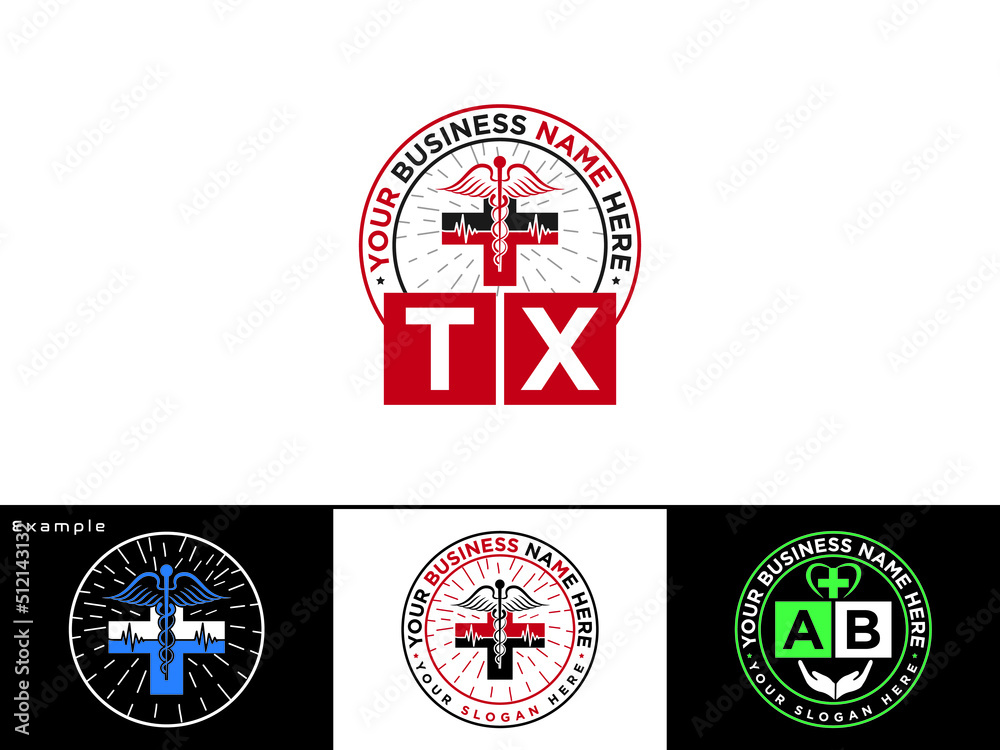 Simple TX Logo Icon, Letter Tx xt Logo Image Design With Colorful