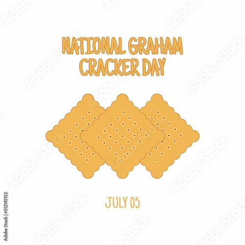 vector graphic of national graham cracker day good for national graham cracker day celebration. flat design. flyer design.flat illustration.