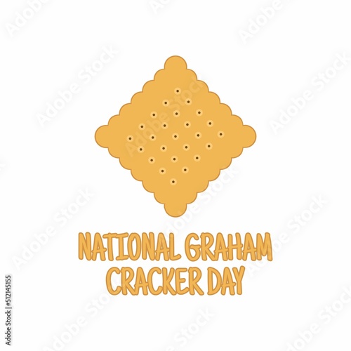 vector graphic of national graham cracker day good for national graham cracker day celebration. flat design. flyer design.flat illustration.