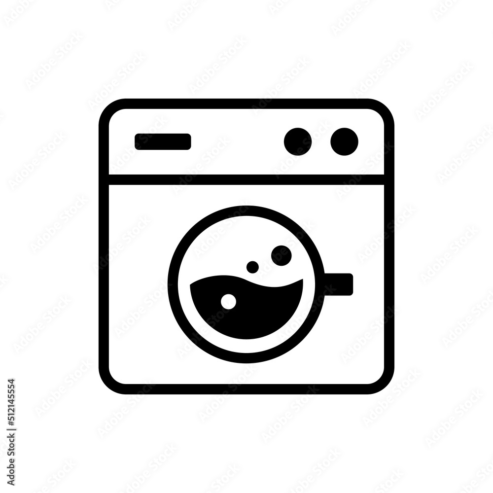 Wash Machine Icon, Laundry logo vector design template. Wash Machine Icon, Laundry logo vector design template.