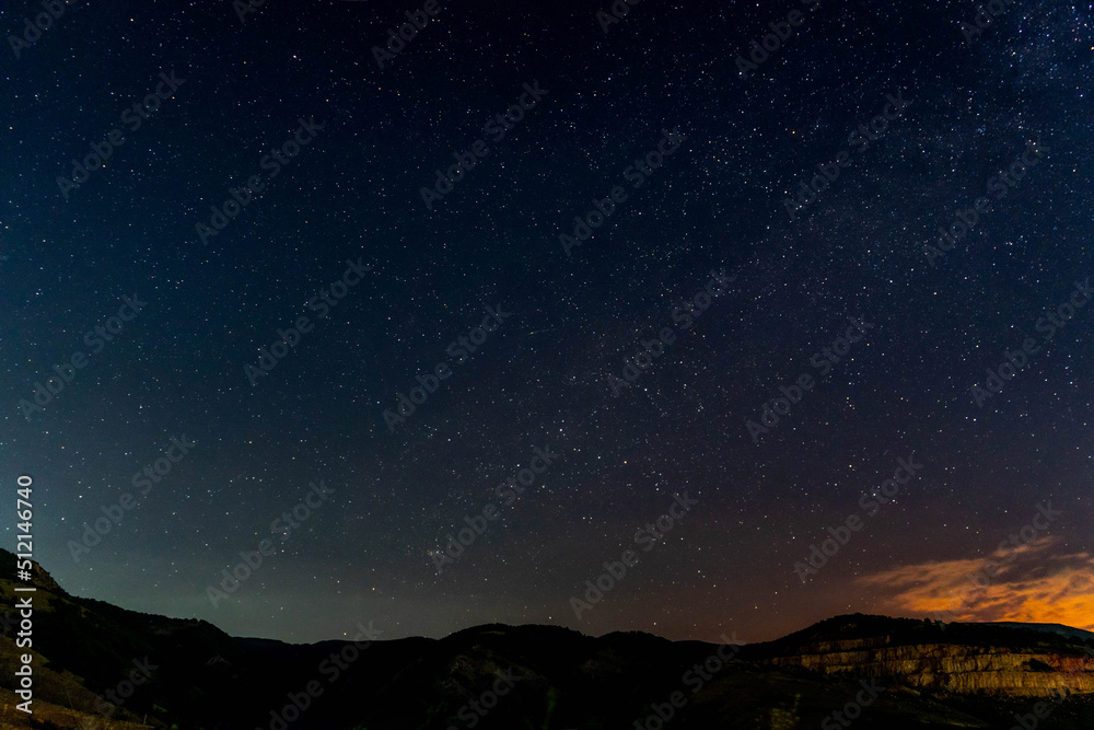 Milky Way landscape night photo