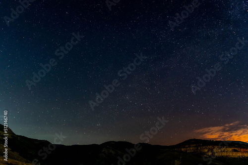 Milky Way landscape night photo