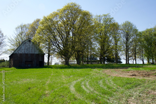 KEWADIN, MICHIGAN, UNITED STATES - MAY 16, 2018: Abandoned property of a summer camp at Maplehurst Lake in North Michigan