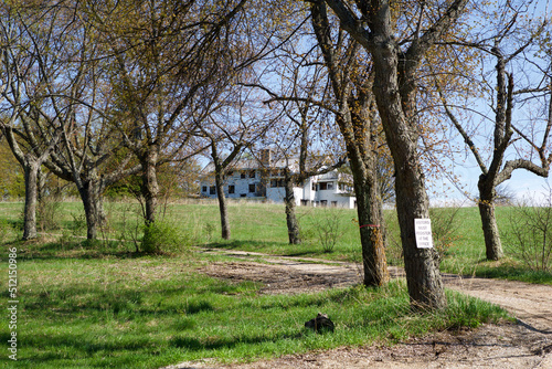 KEWADIN, MICHIGAN, UNITED STATES - MAY 16, 2018: Abandoned property of a summer camp at Maplehurst Lake in North Michigan