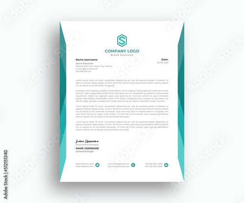 Official Creative Abstract Letterhead template design
