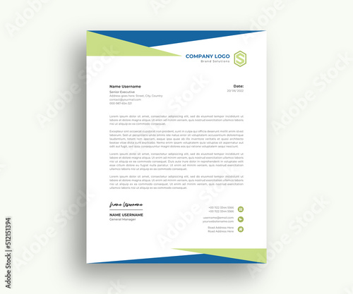 official Creative Abstract Letterhead design