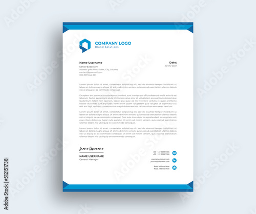 Creative Abstract official  Letterhead template design