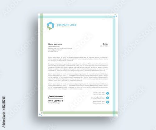 Modern Creative Abstract Letterhead template design