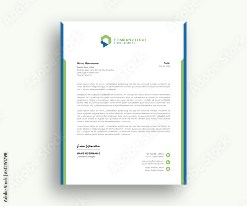 Abstract official Letterhead template design