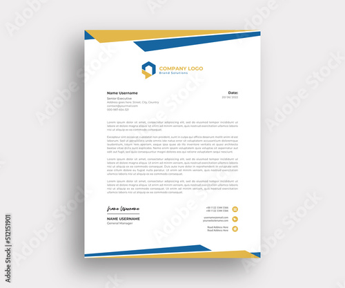 Modern Creative Letterhead template design