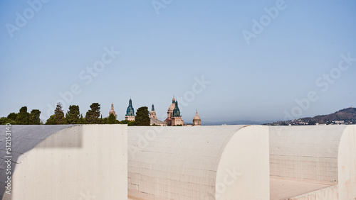 Vista de Barcelona desde tejados de la Fundacio Miro Arquitecturas photo