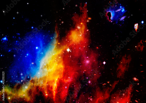 Space stars and nebula