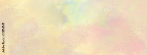 Abstract watercolor background with watercolor and clouds, acrylic colorful sky cloudy watercolor background, colorful background with watercolor stains and fluffy smoke.