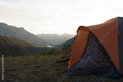 tent in the mountains