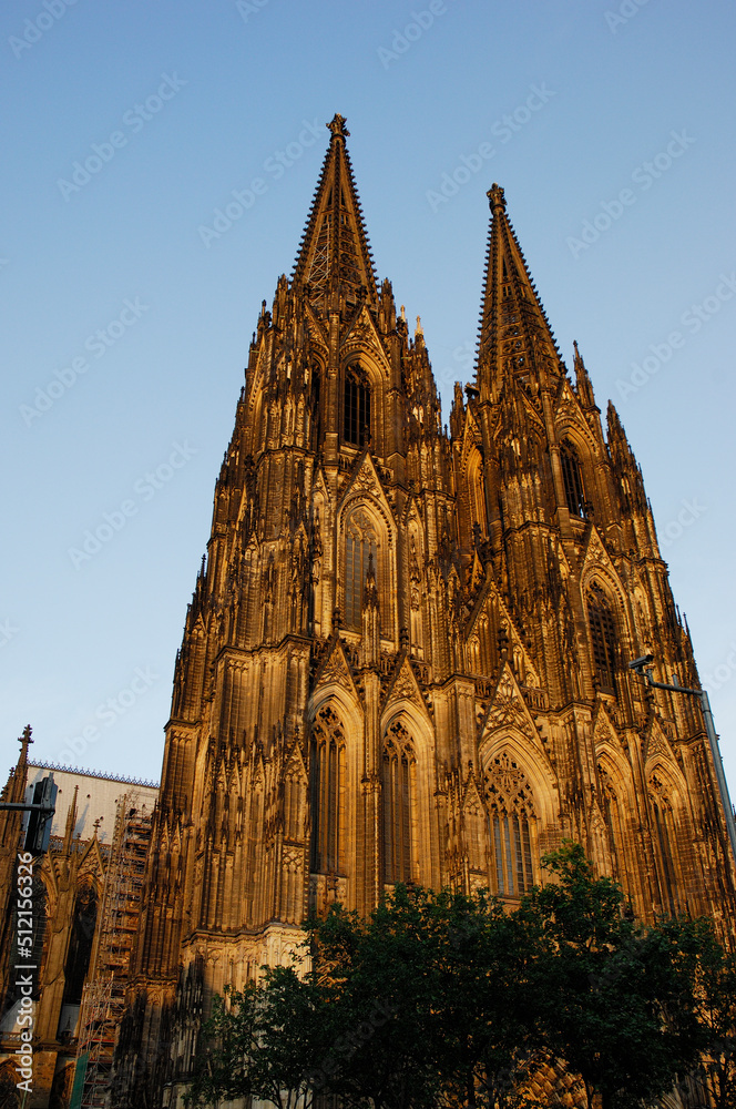 Cathedral of Cologne main facade (1248-1880) Old Town, Cologne, North-Rhine - Westfalia, Germany