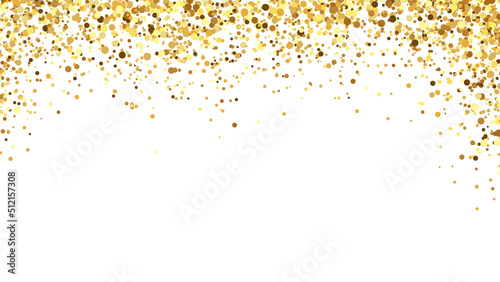 Golden Confetti Background Sparkling and Shiny Tinsel