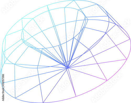 Retrofuturistic 3d Torus with Conical Recess Wireelement Shape
