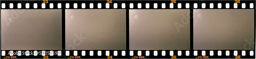 long 35mm film strip with empty or blank window texture s photo