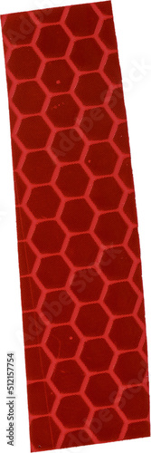 red glossy cloth reflector sticker photo